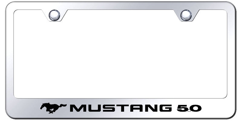Ford Mustang 5.0 Standard License Plate Frame - Laser Etched - Official Licensed
