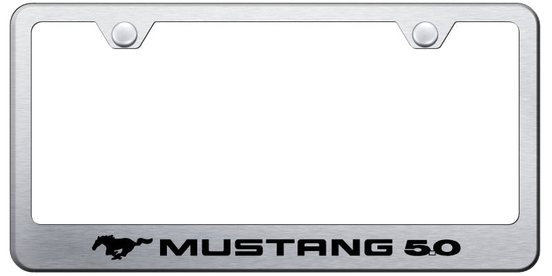 Ford Mustang 5.0 Standard License Plate Frame - Laser Etched - Official Licensed