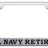 U.S. Navy Retired Standard License Plate Frame - Laser Etched - Official Licensed
