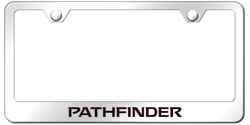 Nissan Pathfinder Standard License Plate Frame - Laser Etched Black - Official Licensed