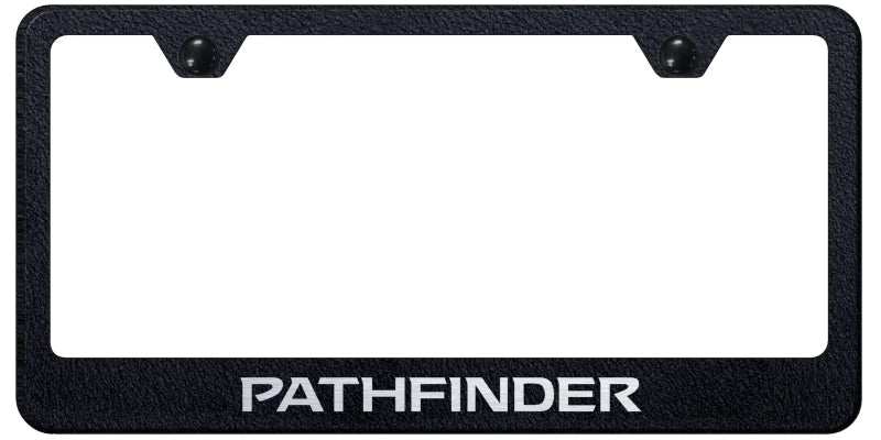 Nissan Pathfinder Standard License Plate Frame - Laser Etched Black - Official Licensed