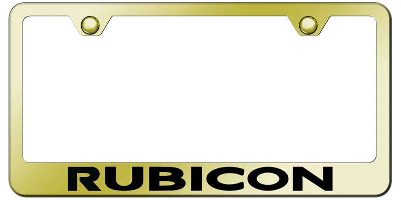 Jeep Rubicon Standard License Plate Frame - Laser Etched - Official Licensed