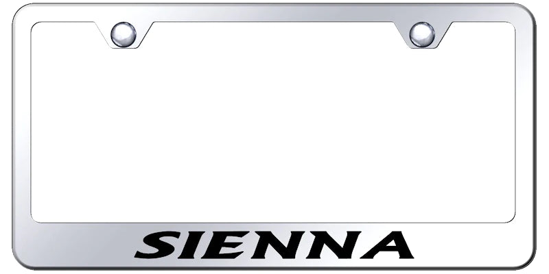 Toyota Sienna Standard License Plate Frame - Laser Etched - Official Licensed