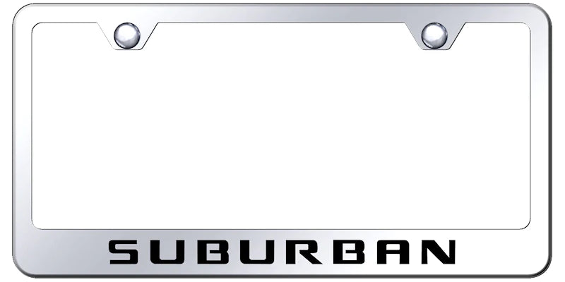 Chevrolet Suburban Standard License Plate Frame - Laser Etched - Official Licensed