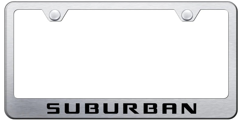 Chevrolet Suburban Standard License Plate Frame - Laser Etched - Official Licensed