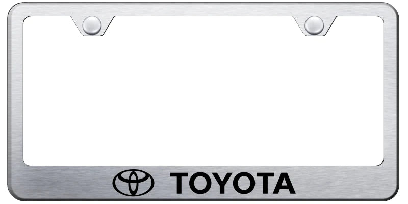 Toyota Standard License Plate Frame - Laser Etched - Official Licensed