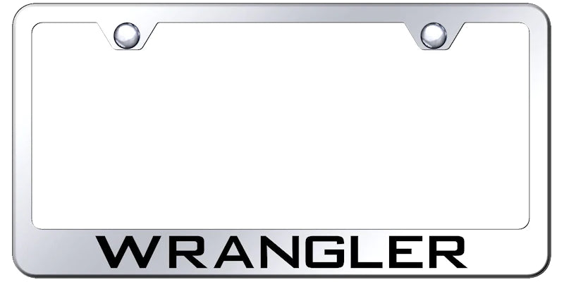 Jeep Wrangler Standard License Plate Frame - Laser Etched - Official Licensed