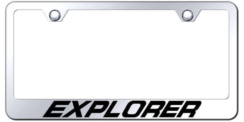 Ford Explorer Standard License Plate Frame - Laser Etched - Official Licensed
