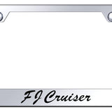 Toyota FJ Cruiser Script Standard License Plate Frame - Etched Mirrored - Official Licensed