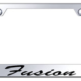 Ford Fusion Script Standard License Plate Frame - Laser Etched Mirrored - Official Licensed