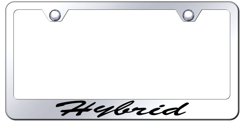 Hybrid Script Standard License Plate Frame - Laser Etched - Official Licensed