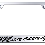 Mercury Script Standard License Plate Frame - Laser Etched Mirrored - Official Licensed