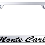 Chevrolet Monte Carlo Script Standard License Plate Frame - Etched Mirrored - Official Licensed
