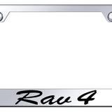 Toyota RAV4 Script Standard License Plate Frame - Laser Etched Mirrored - Official Licensed