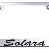 Toyota Solara Script Standard License Plate Frame - Laser Etched Mirrored - Official Licensed