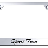 Ford Sport Trac Script Standard License Plate Frame - Etched Mirrored - Official Licensed