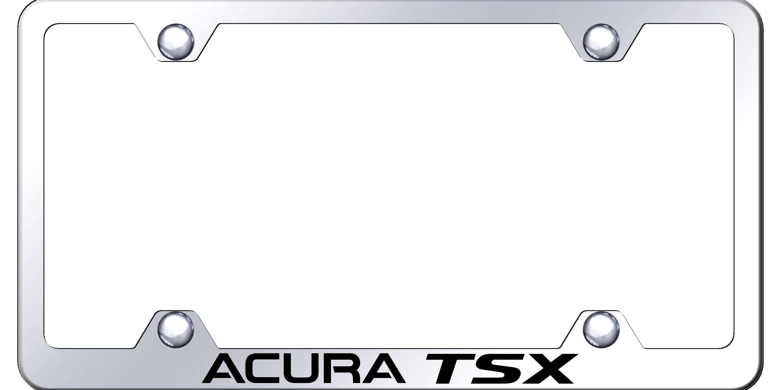 Acura TSX Steel Wide Body License Plate Frame - Laser Etched - Official Licensed
