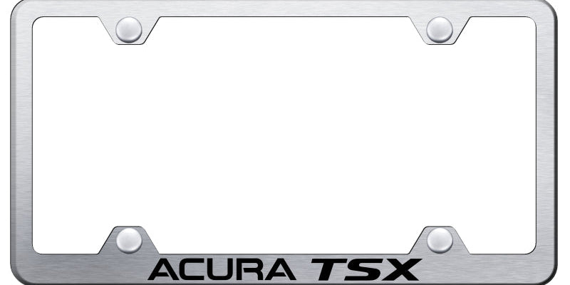 Acura TSX Steel Wide Body License Plate Frame - Laser Etched - Official Licensed