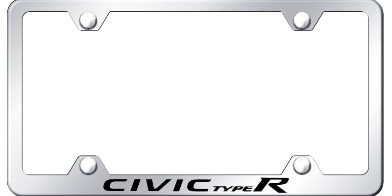 Honda Civic Type R Steel Wide Body License Plate Frame - Official Licensed