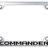 Jeep Commander Steel Wide Body License Plate Frame - Laser Etched Mirrored - Official Licensed