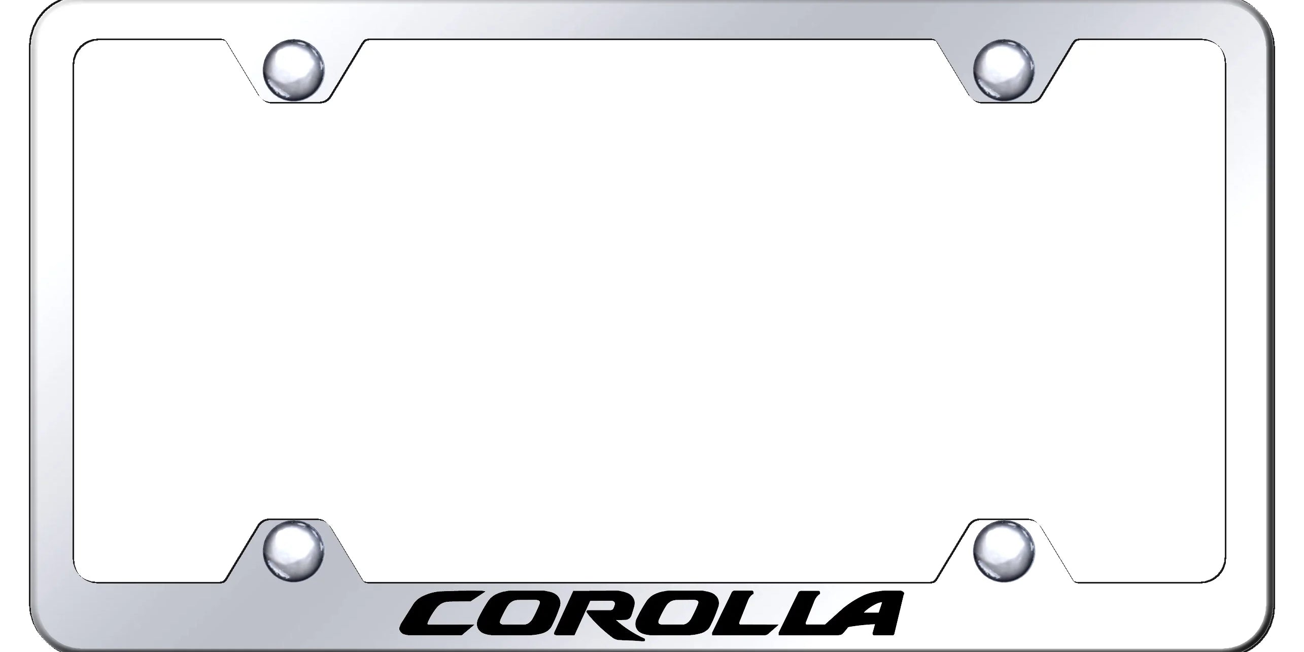 Toyota Corolla Steel Wide Body License Plate Frame - Laser Etched - Official Licensed