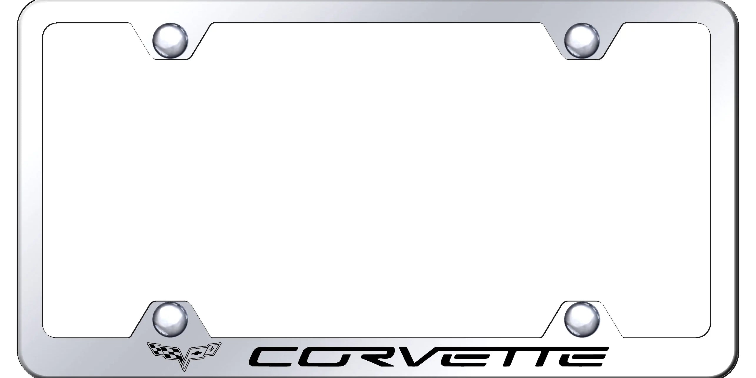 Chevrolet Corvette C6 Steel Wide Body License Plate Frame - Official Licensed