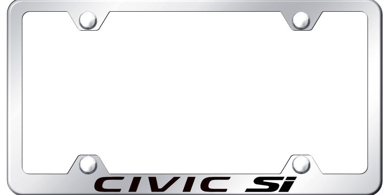 Honda Civic SI Steel Wide Body License Plate Frame - Laser Etched - Official Licensed