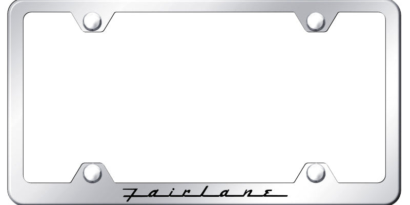 Ford Fairlane Steel Wide Body License Plate Frame - Laser Etched - Official Licensed