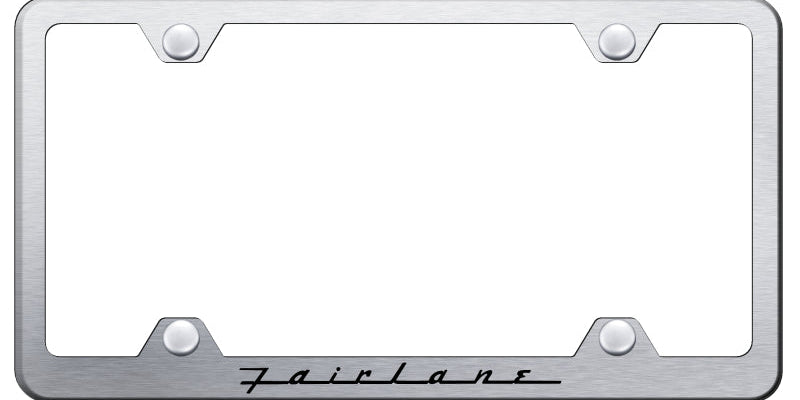 Ford Fairlane Steel Wide Body License Plate Frame - Laser Etched - Official Licensed