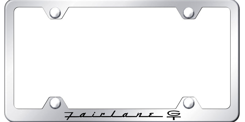 Ford Fairlane GT Steel Wide Body License Plate Frame - Laser Etched - Official Licensed