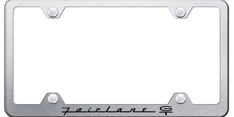 Ford Fairlane GT Steel Wide Body License Plate Frame - Laser Etched - Official Licensed