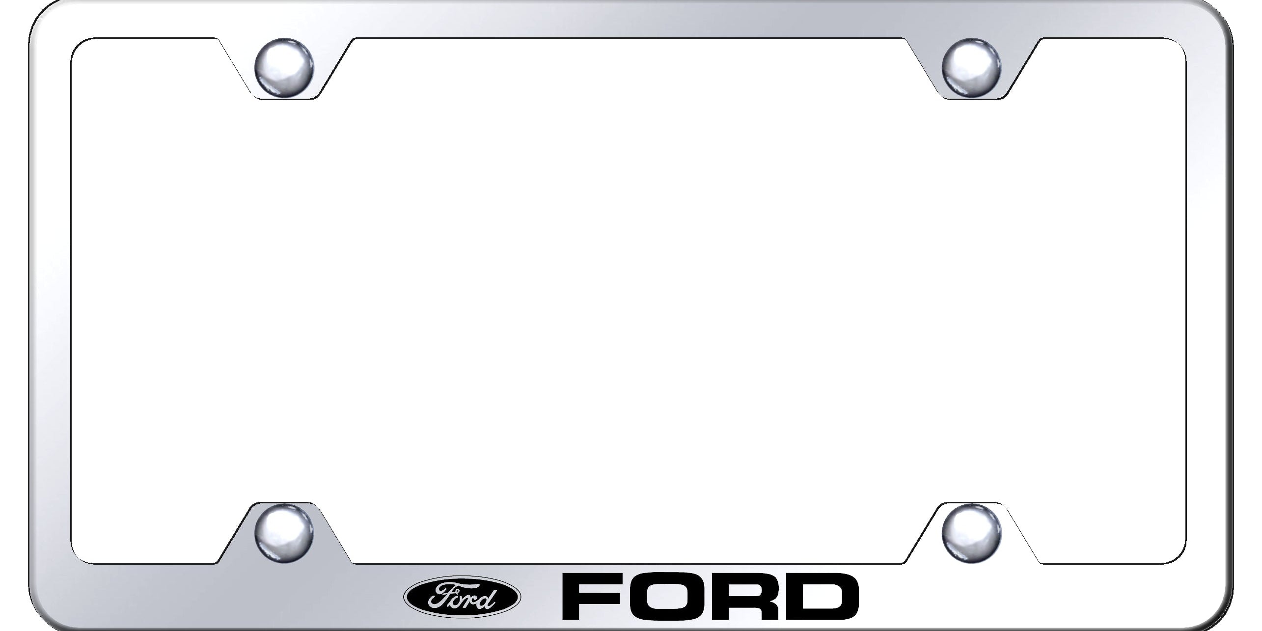 Ford Steel Wide Body License Plate Frame - Laser Etched - Official Licensed