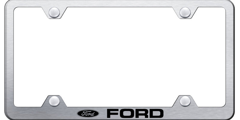 Ford Steel Wide Body License Plate Frame - Laser Etched - Official Licensed