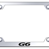 Pontiac G6 Steel Wide Body License Plate Frame - Laser Etched Mirrored - Official Licensed