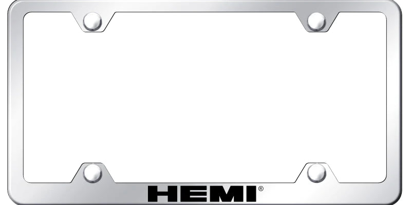 Mopar Hemi Steel Wide Body License Plate Frame - Official Licensed