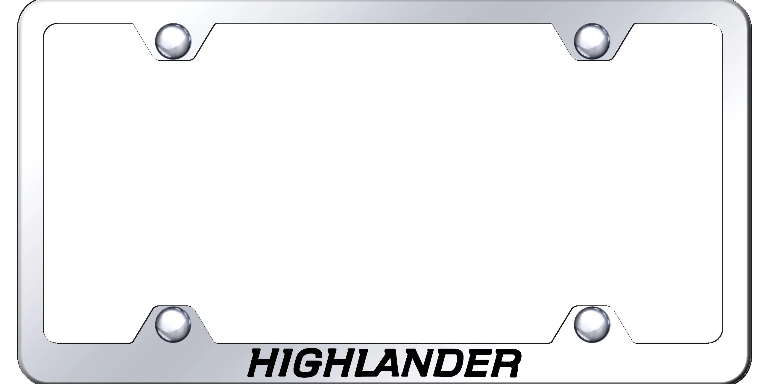 Toyota Highlander Steel Wide Body License Plate Frame - Laser Etched - Official Licensed