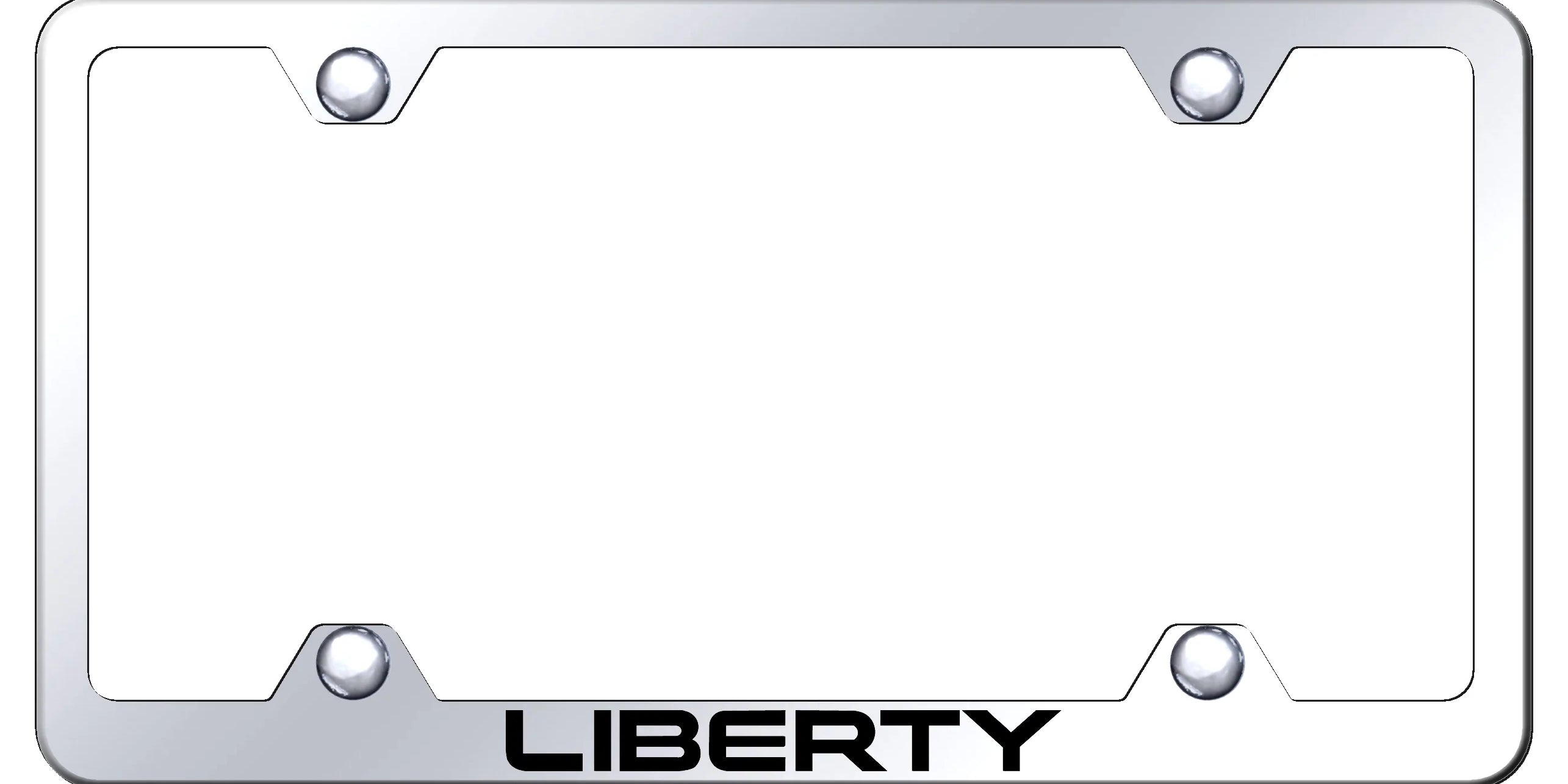 Jeep Liberty Steel Wide Body License Plate Frame - Laser Etched - Official Licensed