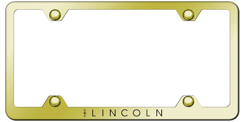 Lincoln Steel Wide Body License Plate Frame - Laser Etched - Official Licensed