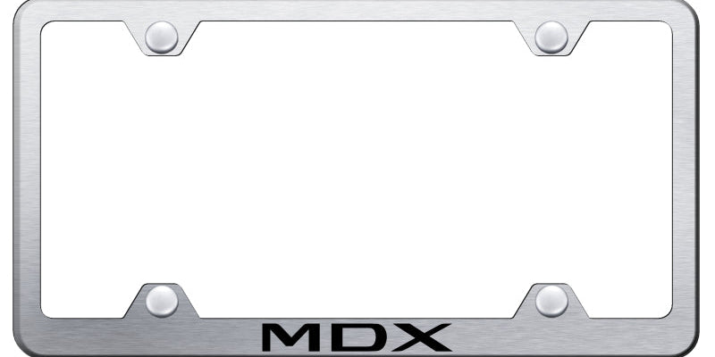 Acura MDX Steel Wide Body License Plate Frame - Laser Etched - Official Licensed