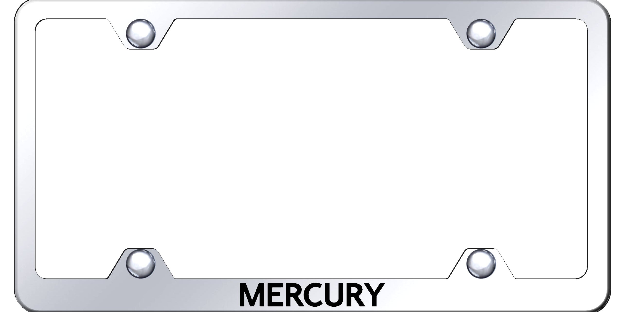 Mercury Steel Wide Body License Plate Frame - Laser Etched Black - Official Licensed