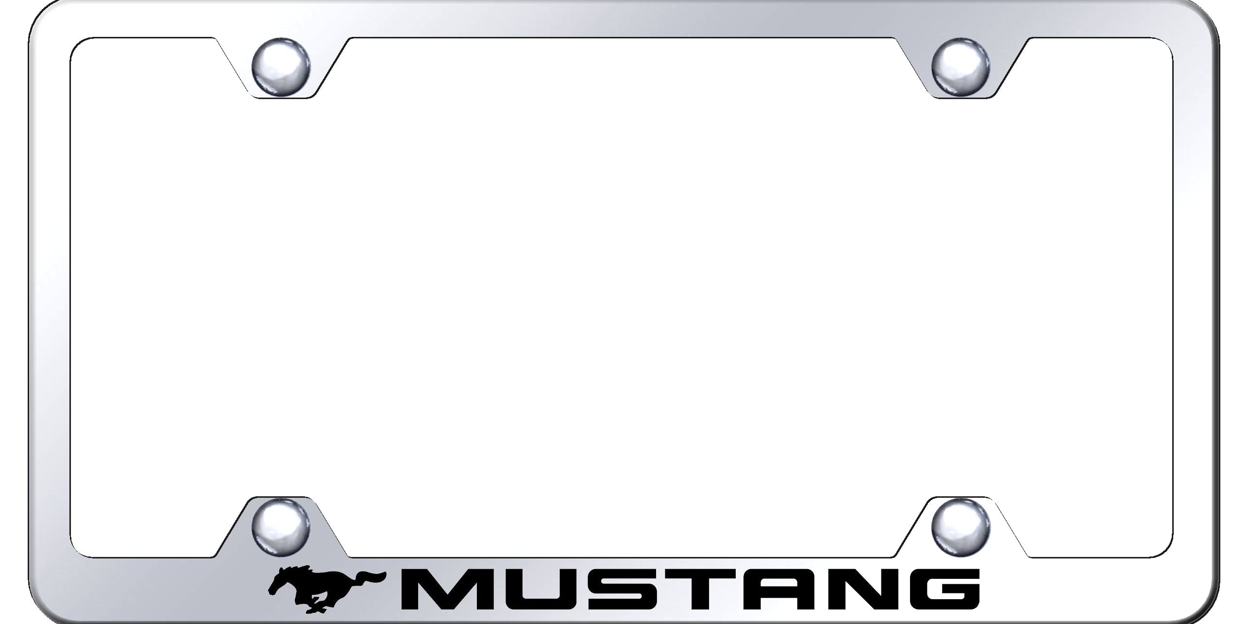 Ford Mustang Steel Wide Body License Plate Frame - Laser Etched - Official Licensed