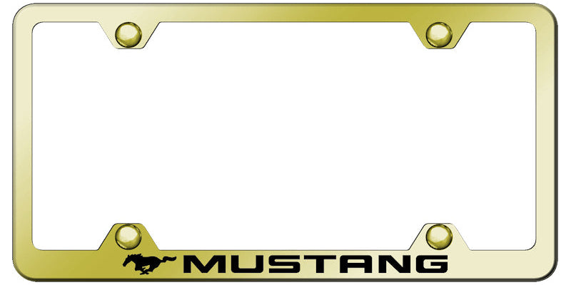 Ford Mustang Steel Wide Body License Plate Frame - Laser Etched - Official Licensed
