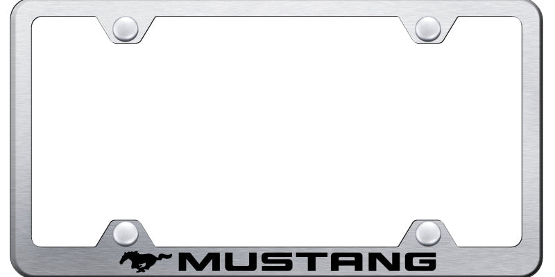 Ford Mustang Steel Wide Body License Plate Frame - Laser Etched - Official Licensed