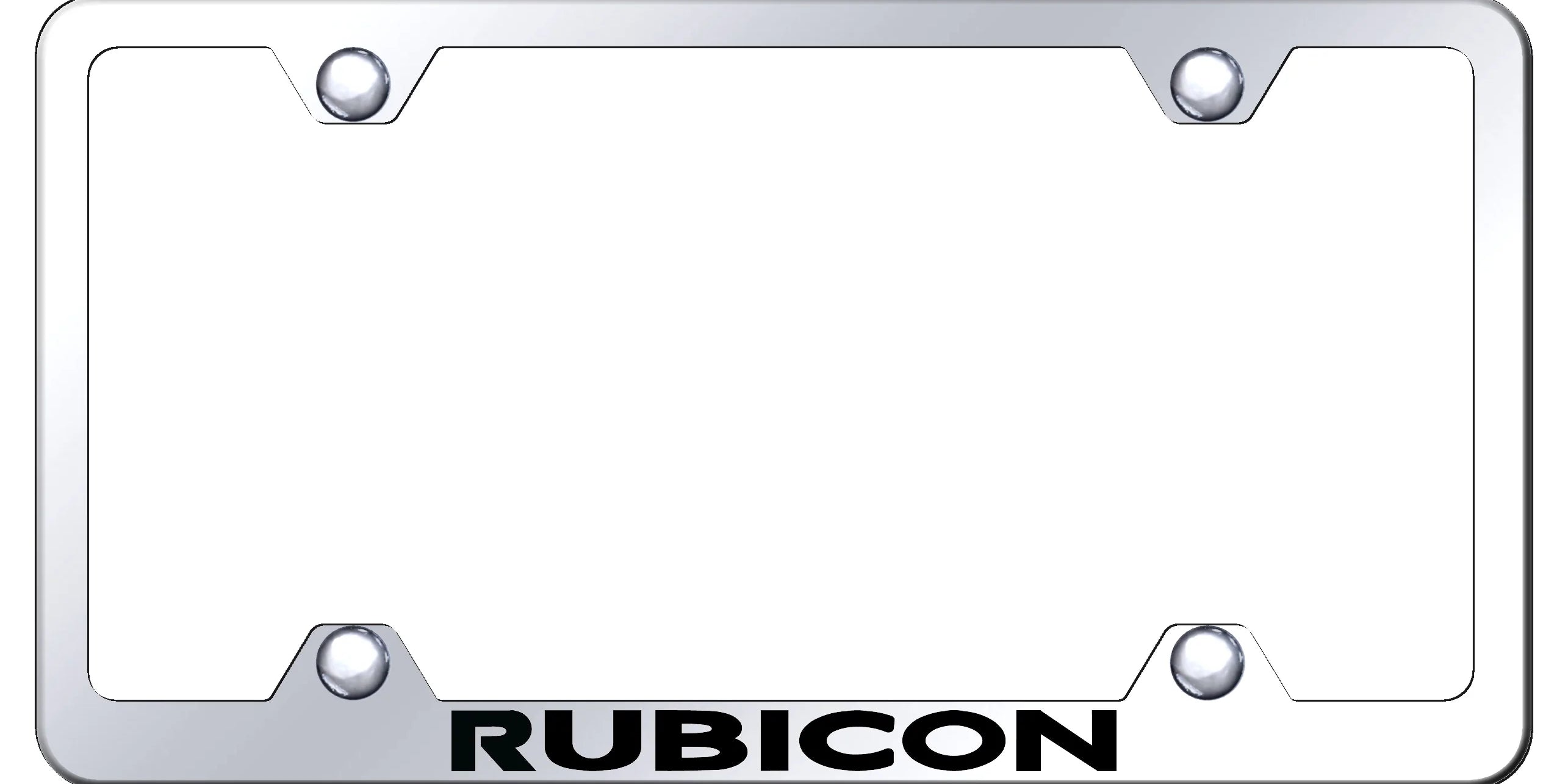 Jeep Rubicon Steel Wide Body License Plate Frame - Laser Etched  - Official Licensed