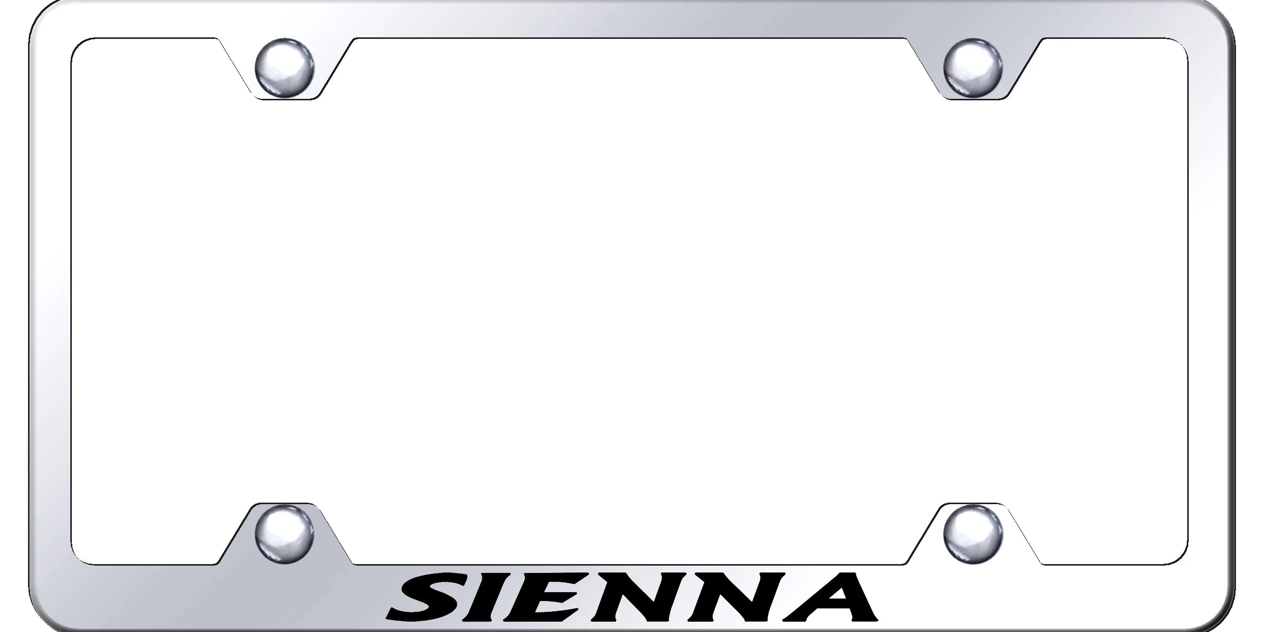Toyota Sienna Steel Wide Body License Plate Frame - Laser Etched - Official Licensed