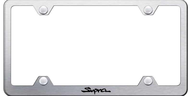 Toyota Supra Steel Wide Body License Plate Frame - Laser Etched - Official Licensed