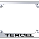 Toyota Tercel Steel Wide Body License Plate Frame - Laser Etched Mirrored - Official Licensed