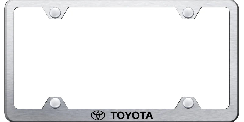 Toyota Steel Wide Body License Plate Frame - Laser Etched - Official Licensed
