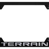 GMC Terrain Steel Wide Body License Plate Frame - Laser Etched Black - Official Licensed