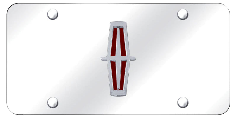 Lincoln Verticle (Red Fill) License Plate - Official Licensed